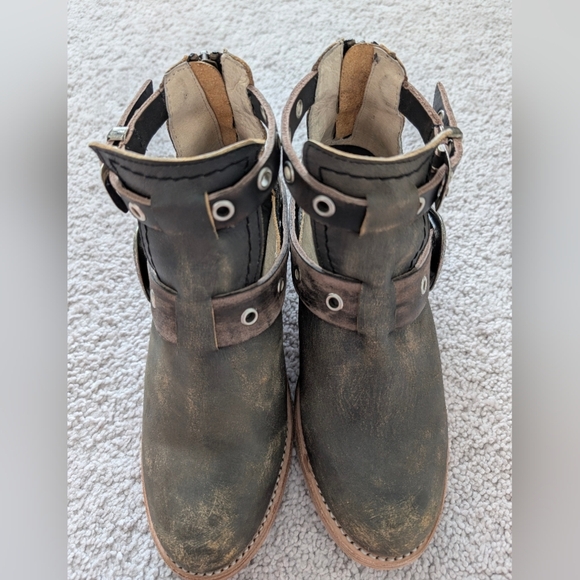 Freebird by Steven Carsen Ankle Boot Women's Size 7 Leather Distressed Bohemian - Picture 7 of 14